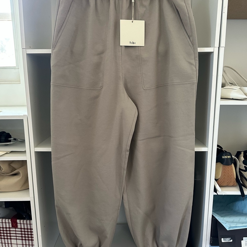 Tibi Gray Jogger Pants